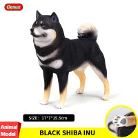 Oenux น่ารักญี่ปุ่นสีดำ Shiba Inu สัตว์เลี้ยงสัตว์รุ่น Kawaii สุนัขใหญ่การกระทำตัวเลขพีวีซีน่ารักของเล่นเพื่อการศึกษาสำหรับเด็กของขวัญ