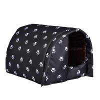 Enclosed Cat Bed Water Resistant Anti Skid Pet Cave Semi Closed Winter Sponge Lining Cave for Kitten Tear Resistant Oxford Fabric Pet Nest superbly