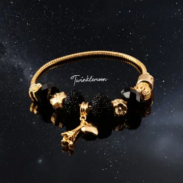 birthstone Lucky charm bracelet with 24k gold lotus Womens Fashion  Jewelry  Organizers Bracelets on Carousell