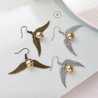 【YP】 Womens Film and Television Surrounding Snitch Round Flying Ear Earrings Jewelry