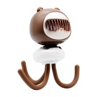 Octopus Shaking Head Fan Stroller Clip Fan Desktop Handheld Multi-Function Rechargeable Mini Fan