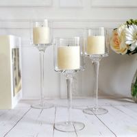 {6shop Department Store} 3 Pezzi Set Portacandele In Vetro Per Decorazioni Per La Casa Candelieri Candelabri Portacandele Nordico Decorazione Di Cerimonia Nuziale Portacandele