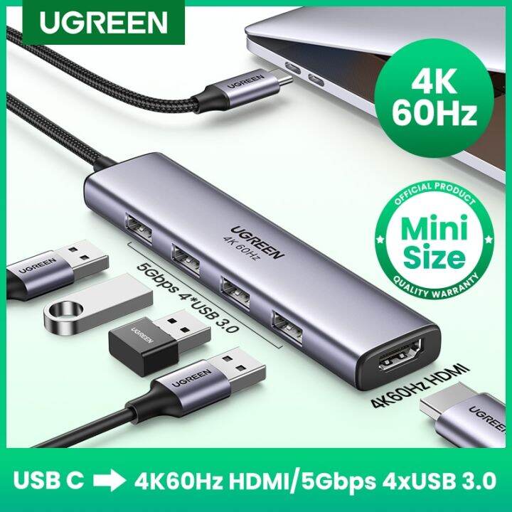 UGREEN USB C HUB 4K60hz Type-C To HDMI 2.0 USB 3.0 Adapter For Macbook ...