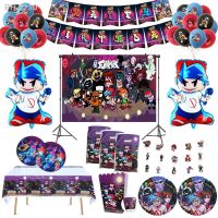【CW】 Night Funkin Game Theme Supplies Tableware Set Flag Paper Cup Plate Birthday Decorations