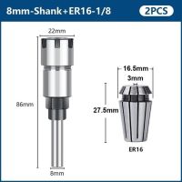 Xcan เราเตอร์บิตชุดที่ยึด Er 16 20หัวอุปกรณ์ฉีดน้ำเชย; ก้าน8มม. เครื่องตัดมิลลิ่งก้านต่อสำหรับดอกกัดไม้