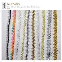 【hot sale】▬ D18 Color Lace Gold Silver Silk Triangle Beads Wholesale Gold Silver Onion th Edge DIY Performance Costume Accessories Ethnic Style Ribbon