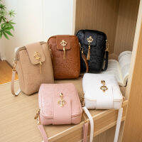 กระเป๋าใส่มือถือสดใสหวาน 2022ladies bag กระเป๋าพิเศษข้ามพรมแดนกระเป๋าสะพายข้างลายนูนเรียบง่ายสำหรับผู้หญิง