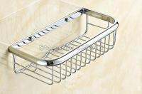 ▦ 11.8 inch (300mm) NEW Wall Mounted Single Tier Soap / Sponge Shower Storage Basket Chrome Finish Bathroom Accessories Wba524