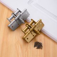 1PCS 4 inches Invisible Door Spring Hinge Automatic Closing Wooden Multi-function Closer 90 Degree Positioning with 8 Screws Door Hardware  Locks