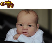 46cm Silicone Doll With Brown Eyes Soft Real Touch Lifelike Reborn Baby Dolls Handmade Doll