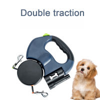 New 360 Degree Double Head Traction Rope Nylon Dog Universal Leash Automatic Retractable Outdoor Solid Walking Lead Supply