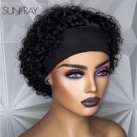 Short Curly Pixie Cut Headband Wig Water Wave Remy Brazilian Human Hair Scarf Wigs For Black Women Glueless Machine Made Wig [ Hot sell ] Toy Center 2