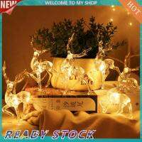 LED Lantern Christmas Elk Light String Reindeer Battery-powered Christmas Light String 10 LED Light Strings Bedroom Decorations Sika Deer Modeling Lights Room Mall Holiday Decoration Lights