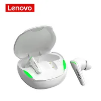 Lenovo XT92ไร้สาย BT5.1หูฟังสำหรับเล่นเกมเฮดโฟนแบบเสียบหู10มม.ลำโพง SBC/AAC Audio ถอดรหัส Touch Control สีขาว