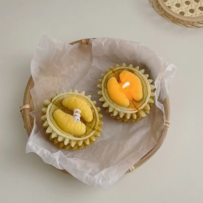 O•urHome [พร้อมส่ง] เทียนทุเรียน durian candle ของขวัญเล็ก ๆ ที่สร้างสรรค์ ของตกแต่งบ้านแฮนด์เมด อุปกรณ์ประกอบฉากภาพ เทียนหอม