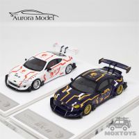 AuroraModel 1:64 86 Unicorn Banshee norn RX-0 Fluorescent Purple /white Diecast Model Car