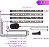 Interior Car Lights Upgraded RGB with Charger Controller and APP Control Waterproof Music Sync LED Interior Atmosphere Light