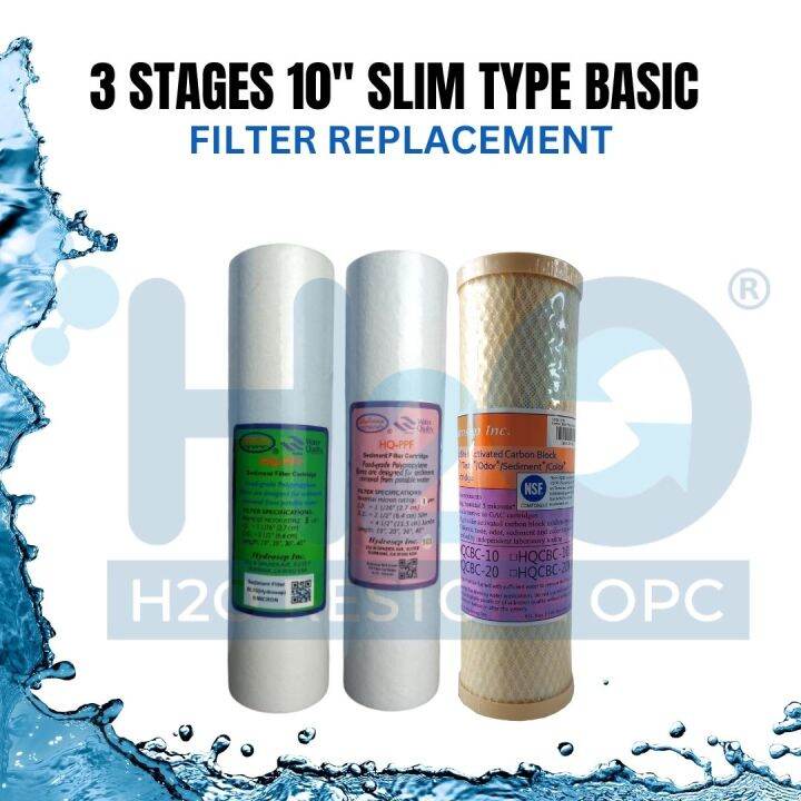 Water Filter 3 Stages 10" Slim Type Basic Filter Replacement Lazada PH