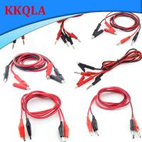 QKKQLA 1M double end Test lead Wire Line electrical Voltage Banana Plug Alligator Clip Crocodile cable 15A diy for multimeter