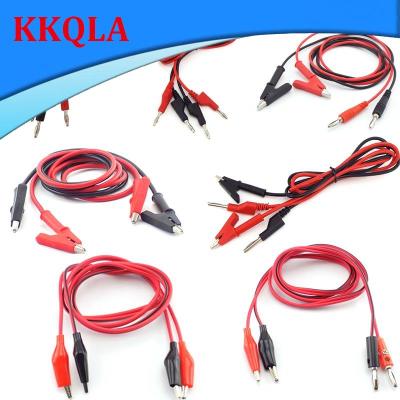 QKKQLA 1M double end Test lead Wire Line electrical Voltage Banana Plug Alligator Clip Crocodile cable 15A diy for multimeter