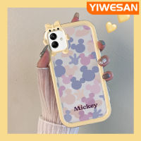 Chenyyyka เคส F04 M04 A04E A04ปลอกสำหรับ Samsung ลายการ์ตูนน่ารักสีม่วงสีชมพูมิกกี้เมาส์สีสันสดใสเคสโทรศัพท์โปร่งใสเคสกันกระแทกกันกระแทกเลนส์กล้องถ่ายรูปมอนสเตอร์ตัวเล็ก