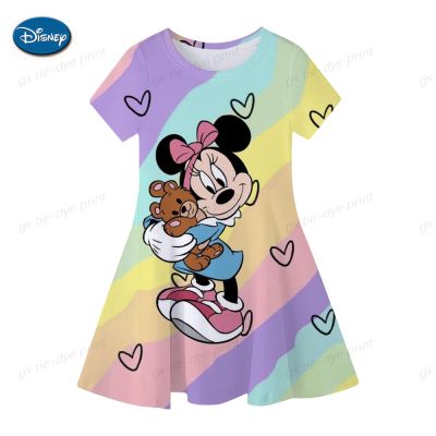 Girls Mickey Minnie Cartoon Mouse Princess Dress Kids Costume 3D Mickey Fancy 1-10Year Birthday Party Dress Child Clothes 2023