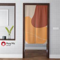 Door Curtain Customize Japanese Style Warm Line Art Thickened Cotton Living Room Kitchen Home Decor Multi-Size Noren High Quality Doorway Curtain