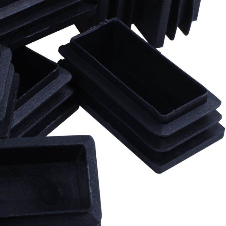 plastic-rectangle-blanking-end-tube-caps-inserts-25x50mm-30pcs-black