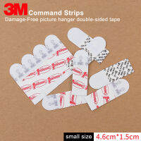 3M Command Refill Strips แถบกาวสองหน้าสำหรับแถบแขวนรูปภาพแขวนปราศจากความเสียหายขนาดเล็ก4.6ซม. * 1.5ซม.