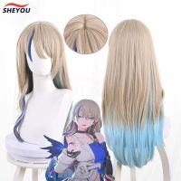 High Quality Serval Cosplay Wigs Game Honkai Star Rail Long Brown Gradient Blue Heat Resistant Synthetic Hair Wig + Wig Cap