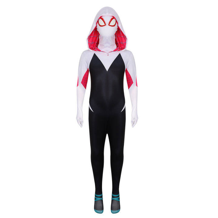 Gwen Stacy Classic style Costume Suit Spider Gwen Cosplay Bodysuit ...