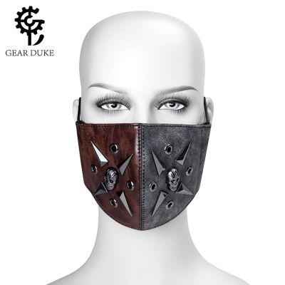 European And American Punk Halloween Pu Leather Protective Mask With Filter Dustproof Pm2.5 Haze Adult Mask