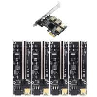 Pcie Card Riser 1 to 4 USB 3.0 Adapter Card Multiplier Hub Pci Express Riser VER009S PLUS Pcie Riser X1 to X16