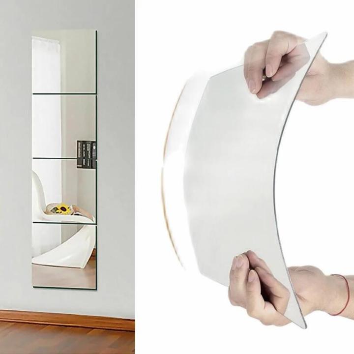 Flexible Mirror Sheets Self Adhesive Removable Non Glass Mirror Tiles  Mirror Stickers Decals for Home Room