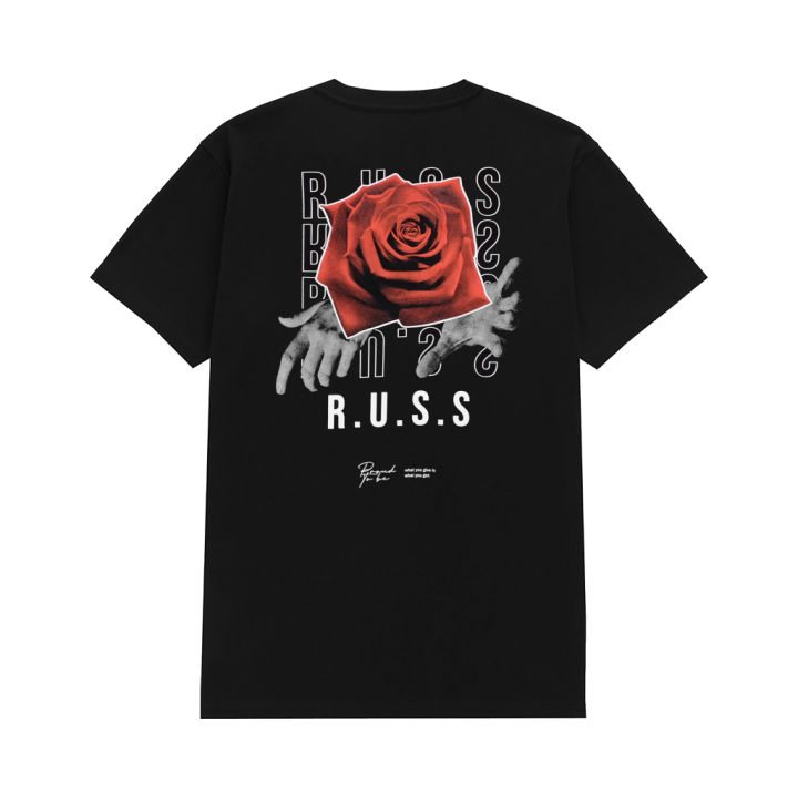 Russ tshirt give rose Black | Lazada PH