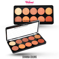 Sivanna Colors The Elegant Eyeshadow Palette HF377 อายแชโดว์ พาเลท บลัชออน (velvetcosme)