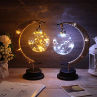 【คลังสินค้าพร้อม】Zir Mall Original LED Moon Modeling Night Light Hemp Desk Lamp Home Decor Handmade Moon Lamp Moon Shape Night Light Maiden Wishing Ball Night Light