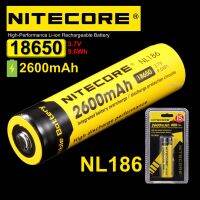 ถ่านชาร์จ 18650 Nitecore NL1826 2600 mAh 3.7V Li-ion มีวงจรป้องกันการจ่ายกระแสเกิน