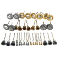 New 36Pcs ss Brush Steel Wire Wheels Brushes Drill Rotary Tools Polishing Dremel Rotary Tools Metal Rust Removal Brush Set