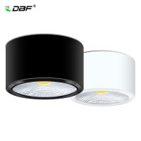 [DBF]Short Black/White Surface Mounted Downlight Dimmable 3W 5W 7W 10W No Cut Ceiling Spot Light Indoor Home Bedroom Living Room Food Storage  Dispens