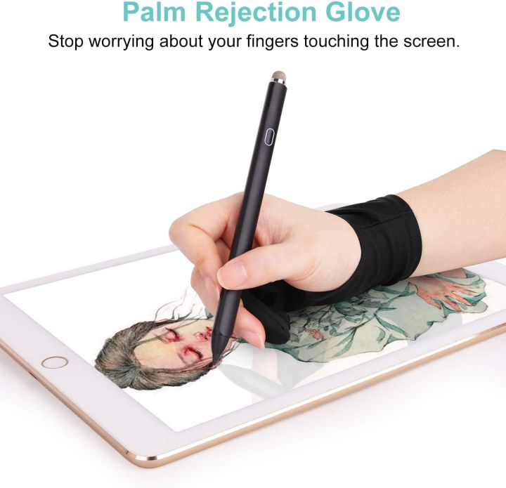 2pcs-two-fingers-gloves-palm-rejection-artists-gloves-for-drawing-pen-display-paper-art-painting-sketching-ipad-graphics-tablet-safety-gloves