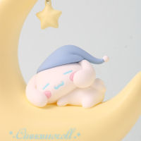 Sanrio Melody Kuromi Cinnamoroll ดวงจันทร์ไฟ LED Kawaii 3D การ์ตูนเครื่องประดับน่ารักห้องนอนไฟกลางคืนข้างเตียงตกแต่งโคมไฟของขวัญ