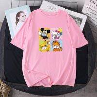 เสื้อยืดแขนสั้นพร้อมส่ง 10สี ลายการ์ตูน ขายดีตามเทรนต์ ลายน่ารัก สีสันสดใส่น่ารัก ใส่ได้ทั้งหญิงและชาย (S-3XL) ***ปลีก-ส่ง*** BK=628