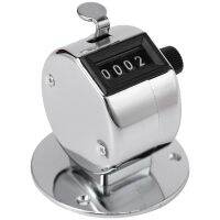 3X Round Base 4 Digit Manual Hand Tally Mechanical Palm Click Counter