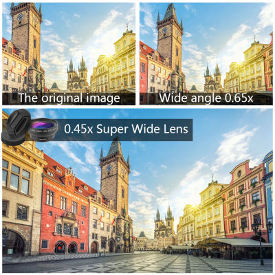 APEXEL Phone Lens Kit 0.45x Super Wide Angle &amp; 12.5x Super Macro Lens HD Camera Lentes for iPhone 13 Xiaomi iOS Android Phone