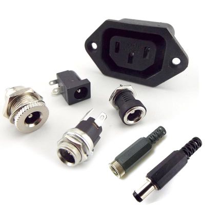 【CC】❃  5.5 x 2.1mm Female Supply Jack charging port Socket x 2.1 mm Electric Pcb Panel Mount Threaded Metal plug