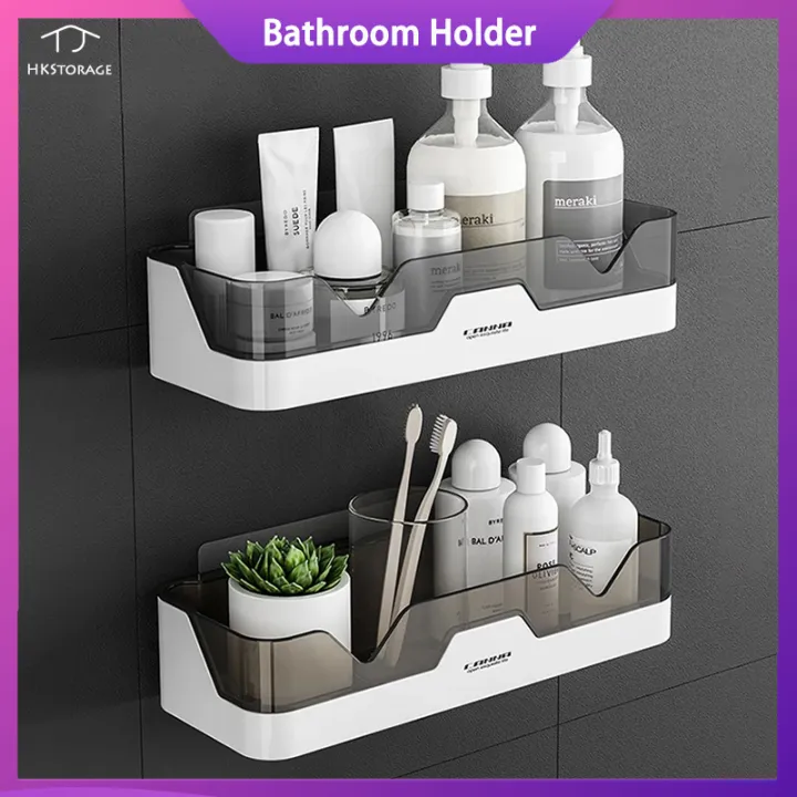 HKStorage Waterproof Wallmounted Plastic Storage Shelf Fashion Simple