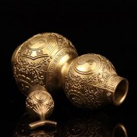 Gourd Feng Shui Wu Calabash Ornament Lou Pendant Housewarming Sculpture Decor Table Home Golden Lucky Decorations Decoration