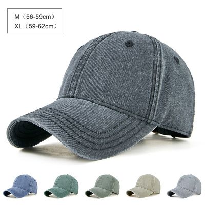 หมวกแก๊ปทรัคเกอร์ขนาดพิเศษผู้ชายผู้หญิง,หมวกเบสบอล56-62ซม. หมวกผ้ากะบังหน้าแหลมผ้าฝ้ายฟอกสีหมวกบังแดด Topi Memancing ฤดูร้อนใช้ได้ทั้งชายและหญิง