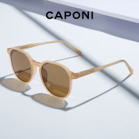 CAPONI Trendy Vintage Sunglasses Women Decorative Polarized Square Eyewear Fashion Design Girl Sun Glasses UV Protect CP1961